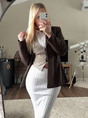 Grace Karin Plaid Buttoned Vest